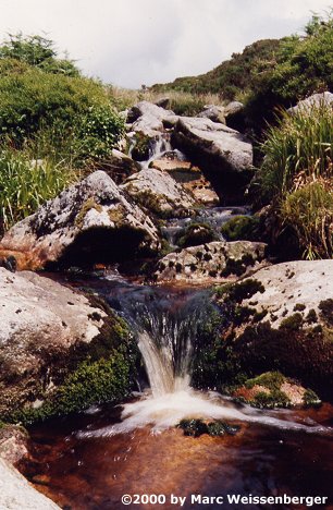 Wasserfall in den Wicklow Mountains, Co. Wicklow,